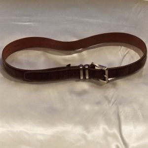 BROWN CROC BELT